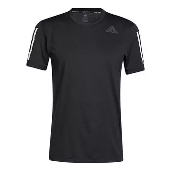Футболка мужские спортивные с круглым вырезом и коротким рукавом Adidas, черный