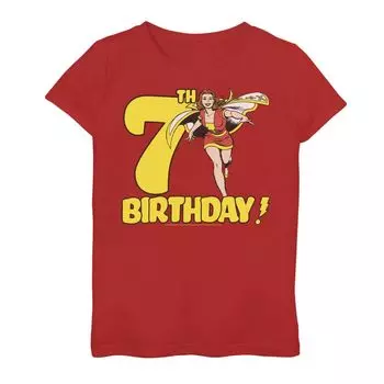 Футболка на 7-й день рождения для девочек 7–16 лет Miss Shazam Licensed Character