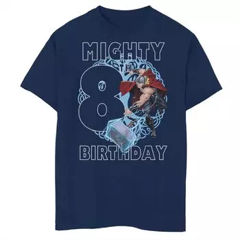Футболка на 8-й день рождения для мальчиков 8–20 лет Marvel Thor Mighty Licensed Character