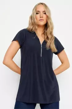 Футболка на декоративной молнии Long Tall Sally, синий