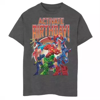 Футболка на день рождения с надписью «Marvel Mechanic Avengers Activ» для мальчиков 8–20 лет Licensed Character