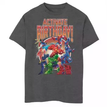 Футболка на день рождения с надписью «Marvel Mechanic Avengers Activ» для мальчиков 8–20 лет Licensed Character