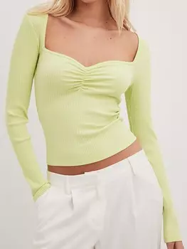 Футболка NA-KD, светло-зеленый