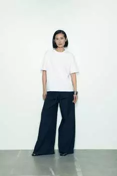 Футболка на кнопках ZARA, белый