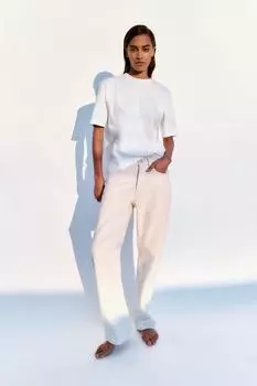 Футболка на молнии сзади ZARA, белый