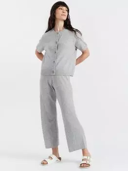 Футболка на пуговицах из шерсти и кашемира Chinti & Parker, цвет Light Grey