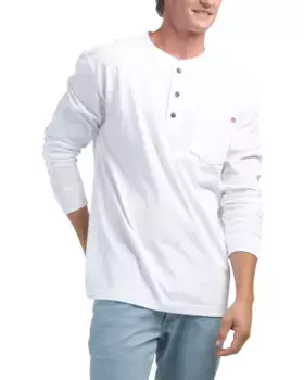 Футболка на пуговицах с длинными рукавами Dickies, белый