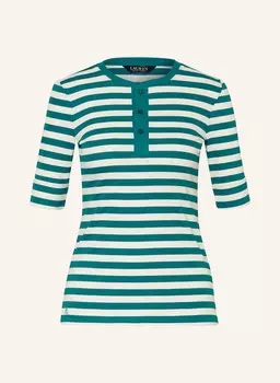 Футболка на пуговицах с рукавами 3/4 Lauren Ralph Lauren, бежевый