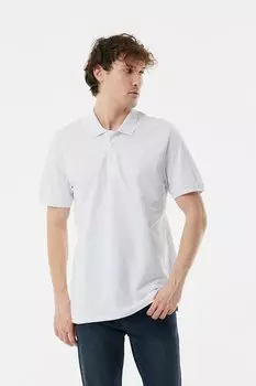 Футболка на пуговицах с воротником-поло Fullamoda, белый