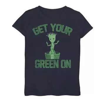 Футболка «Надевай зеленое» для девочек 7–16 лет Marvel Guardians of Galaxy Groot Licensed Character
