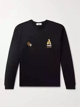 Футболка Nadi из хлопкового джерси с вышитым логотипом ADISH, черный