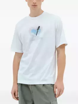 Футболка Nail Bat с графичным принтом ICE & TECHNO, белый