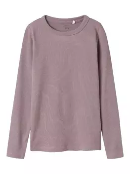 Футболка name it Langarmshirt NKFNAKAL LS TOP, цвет elderberry
