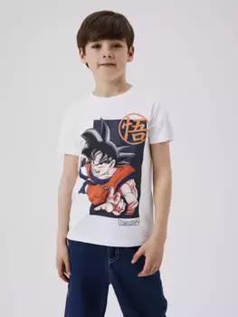 Футболка Name It "NKMJIMMO DRAGONBALL SS TOP BOX NOOS VDE", белый