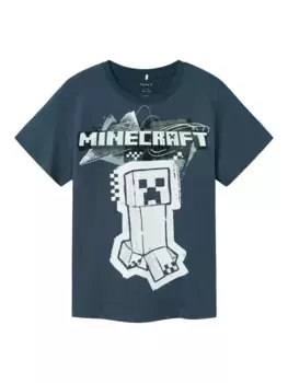 Футболка Name It "NKMJIN MINECRAFT SS TOP BOX NOOS BFU", цвет Dark Denim