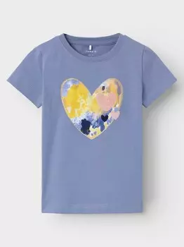Футболка Name It NMFBIRGITTA SS TOP, синий