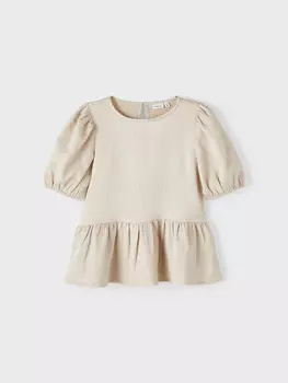 Футболка name it Puffrmel Top, бежевый