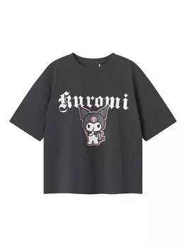 Футболка NAME IT Shirt Kuromi, цвет grey/anthracite