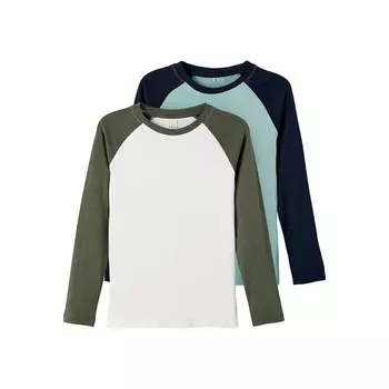 Футболка Name It Vijan Long Sleeve 2 шт, разноцветный