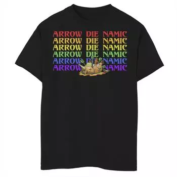 Футболка Namic Rainbow с текстом и графическим рисунком Rainbows In Pieces для мальчиков 8–20 лет со стрелками Licensed Character