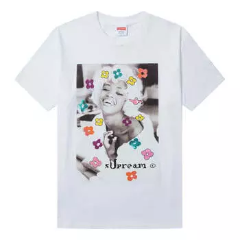 Футболка naomi tee character printing short sleeve t-shirts 'white' Supreme, белый