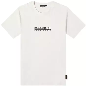 Футболка Napapijri Box Logo, цвет White Whisper