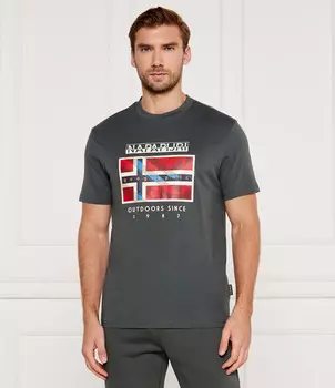 Футболка Napapijri Regular Fit, зеленый