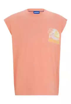 Футболка naradise regular fit Hugo, оранжевый