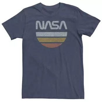 Футболка NASA Big & Tall в форме полумесяца Licensed Character, цвет Navy Heather