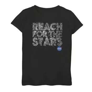 Футболка NASA Reach For The Stars для девочек 7–16 лет с рисунком ярких звезд Licensed Character