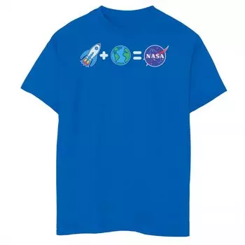 Футболка NASA Rocket Plus Planet Earth для мальчиков 8–20 лет с графическим изображением смайликов NASA Licensed Character