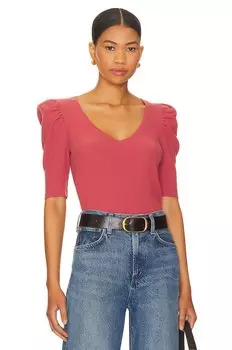 Футболка Nation LTD Nancy Puff Sleeve Sweater, цвет Rosehip