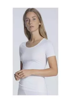 Футболка Natural Comfort, круглый вырез, одинарный трикотаж, женская CALIDA, белый