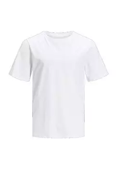 Футболка, натуральный хлопок, детская JACK & JONES, белый
