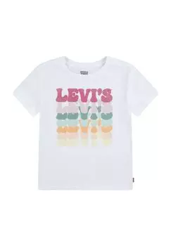 Футболка, натуральный хлопок, детская Levi's, цвет Bright White