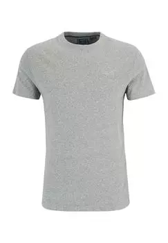 Футболка, натуральный хлопок, вышивка логотипа, мужская Superdry., цвет Grey Marl