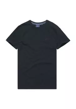 Футболка, натуральный хлопок, вышивка логотипа, мужская Superdry., черный