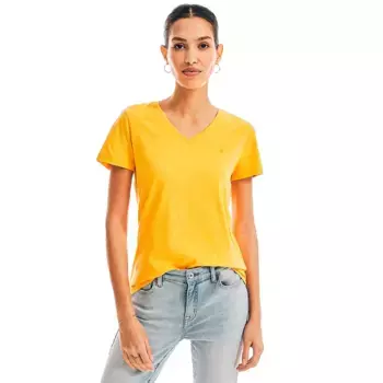 Футболка Nautica 15V015 short sleeve v neck, желтый