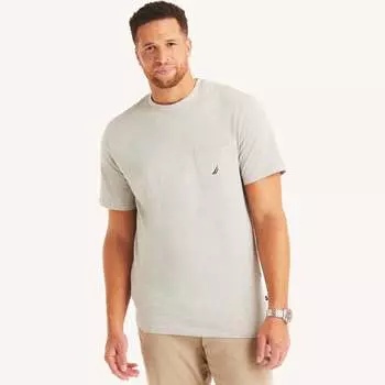 Футболка Nautica Mens Big & Tall Pocket, цвет grey heather