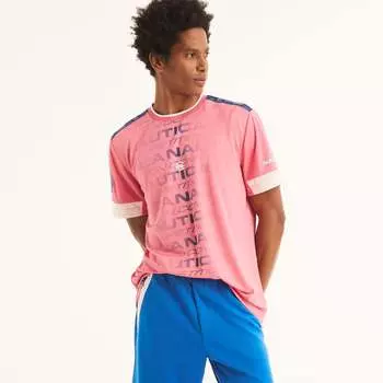 Футболка Nautica Mens Competition Sustainably Crafted Crewneck, розовый