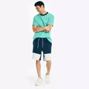 Футболка Nautica Mens Reissue Crewneck, цвет aqua lagoon 16-5127 tcx