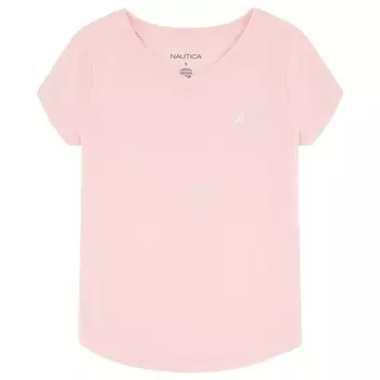 Футболка Nautica с v-образным вырезом для девочек (7–16), цвет Watermelon Heather Hb439