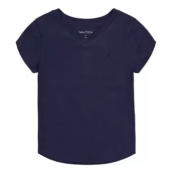Футболка Nautica с v-образным вырезом для девочек (7–16), цвет Algae Green