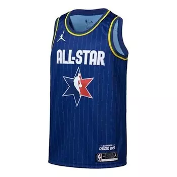 Футболка nba all star edition sw fan edition 2020 chicago kyrie irving 11 sports basketball jersey blue Air Jordan, синий