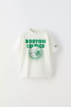 Футболка nba boston celtics ZARA, белый