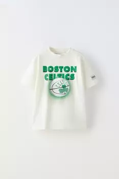 Футболка nba boston celtics ZARA, белый