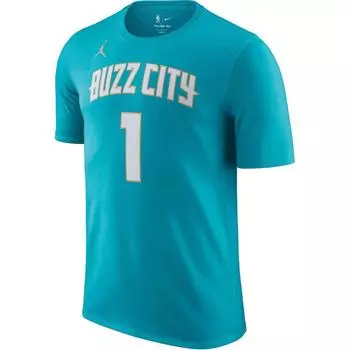 Футболка NBA Charlotte Hornets Lamelo Ball N&N Icon Jordan, сине-зеленый