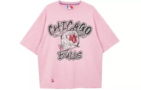 Футболка Nba X Jack&Jones X Bulls Nba унисекс Jack Jones, серый