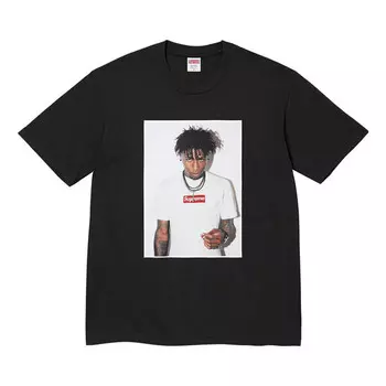 Футболка nba youngboy t-shirt 'black white' Supreme, черный