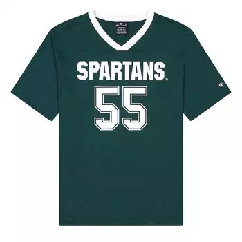 Футболка NCAA MICHIGAN STATE SPARTANS V-NECK T-SHIRT Champion, цвет Hellblau/Schwarz